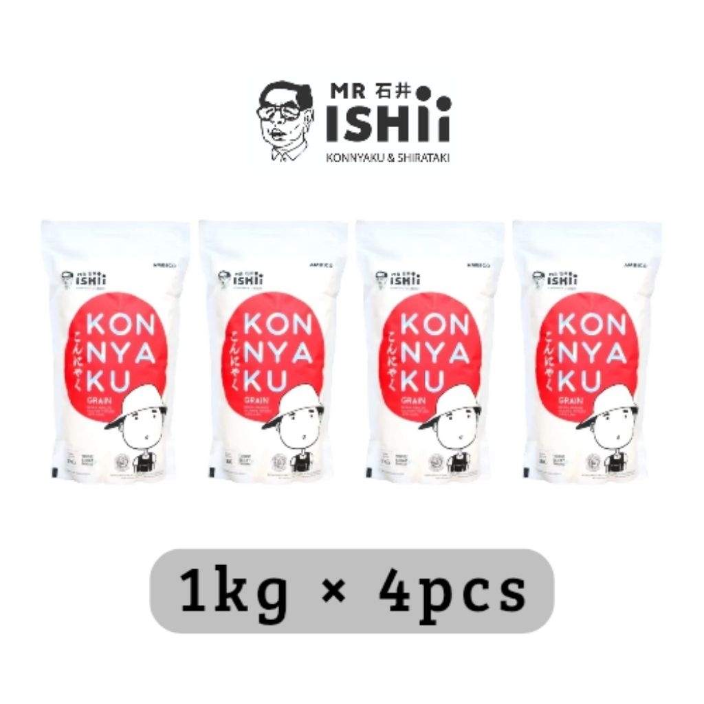 

(4pcs) mr.ishii konnyaku rice / beras konnyaku / shirataki rice / beras shirataki rice 1kg