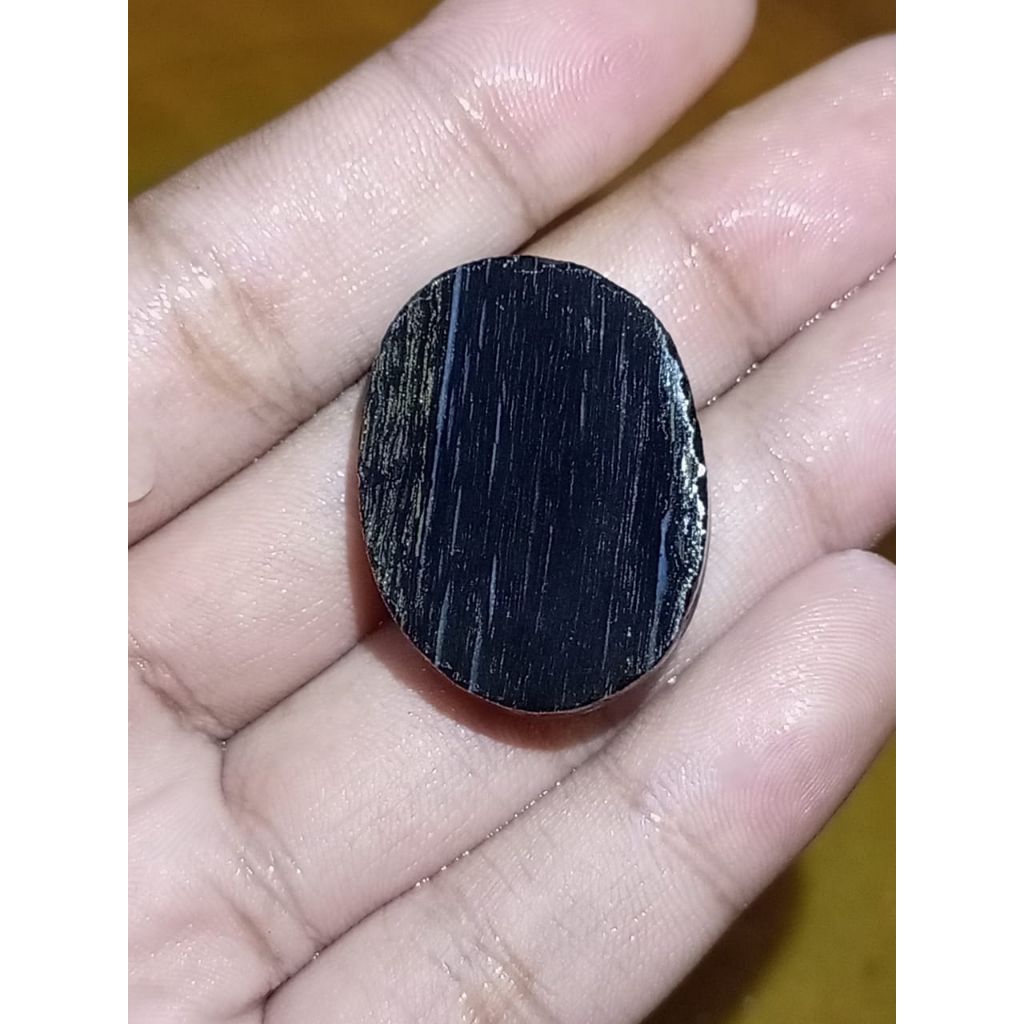 Natural Batu Posil Kelor Serat Emas Polkas