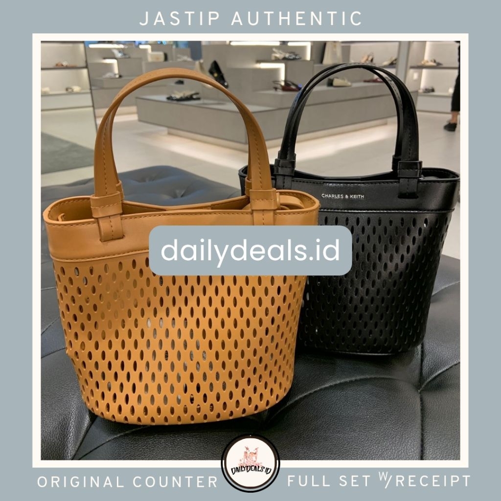 #2-30160239 Juno Perforated - Jast[p] CK ORIGINAL COUNTER TOTE BAG TAS STORE AUTHENTIC ASLI MALL STR