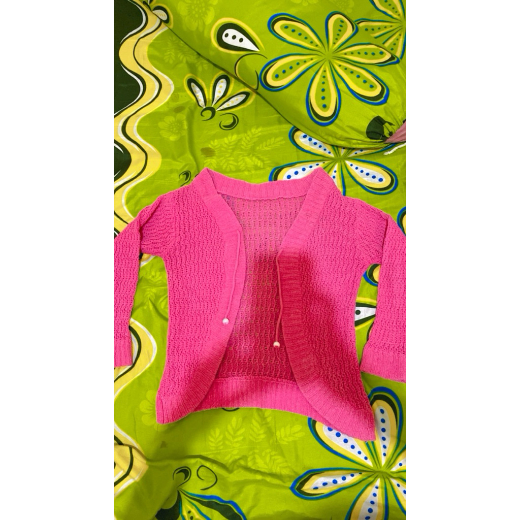 cardigan rajut crop/pendek