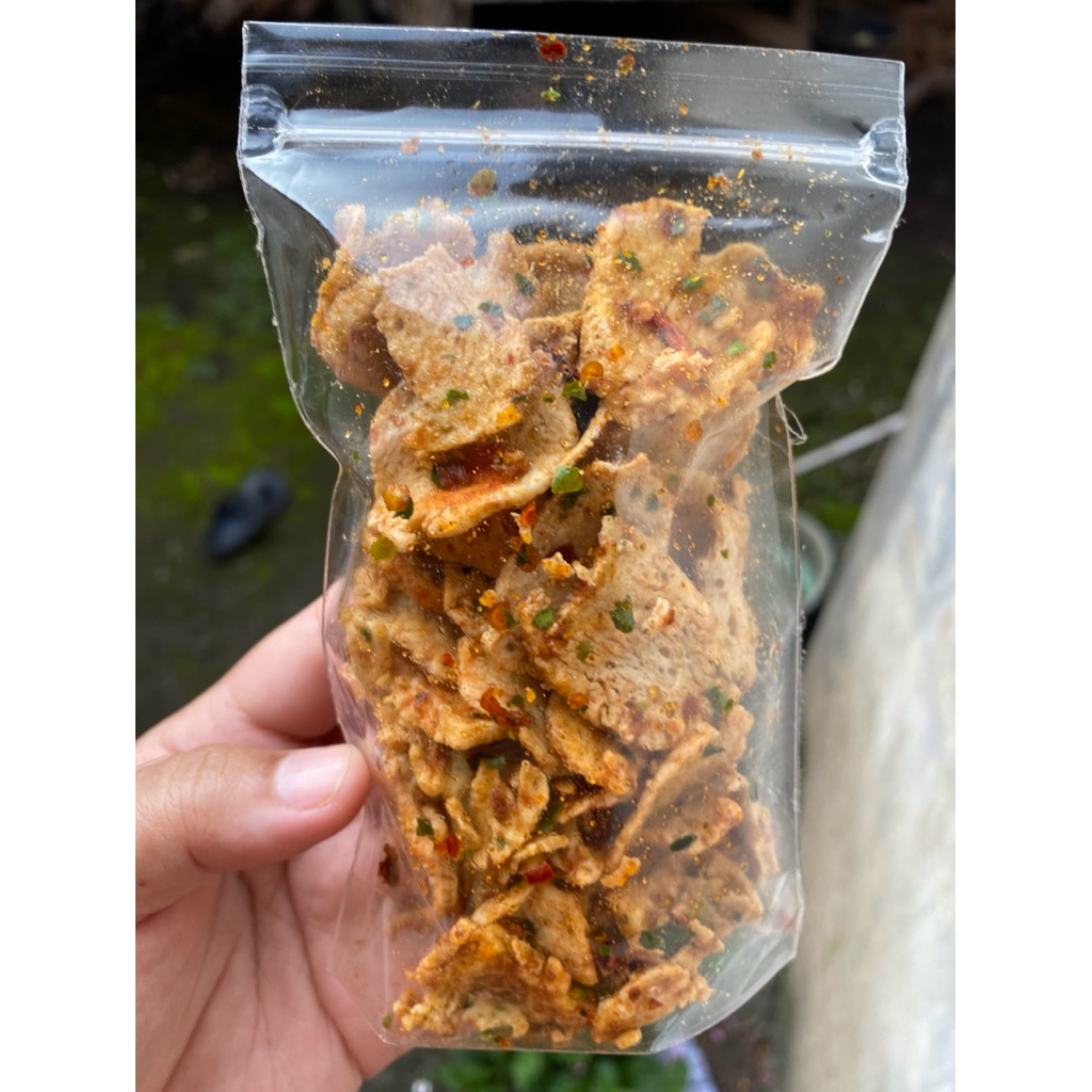 

Basreng pedas manis daun jeruk