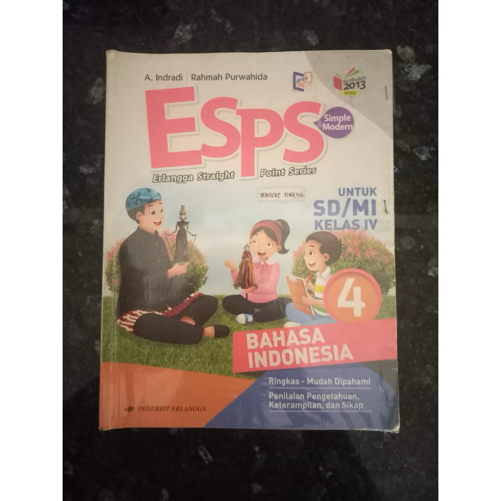BUKU SD KELAS 4 ESPS ERLANGGA BAHASA INDONESIA B.INDO KURIKULUM 2013