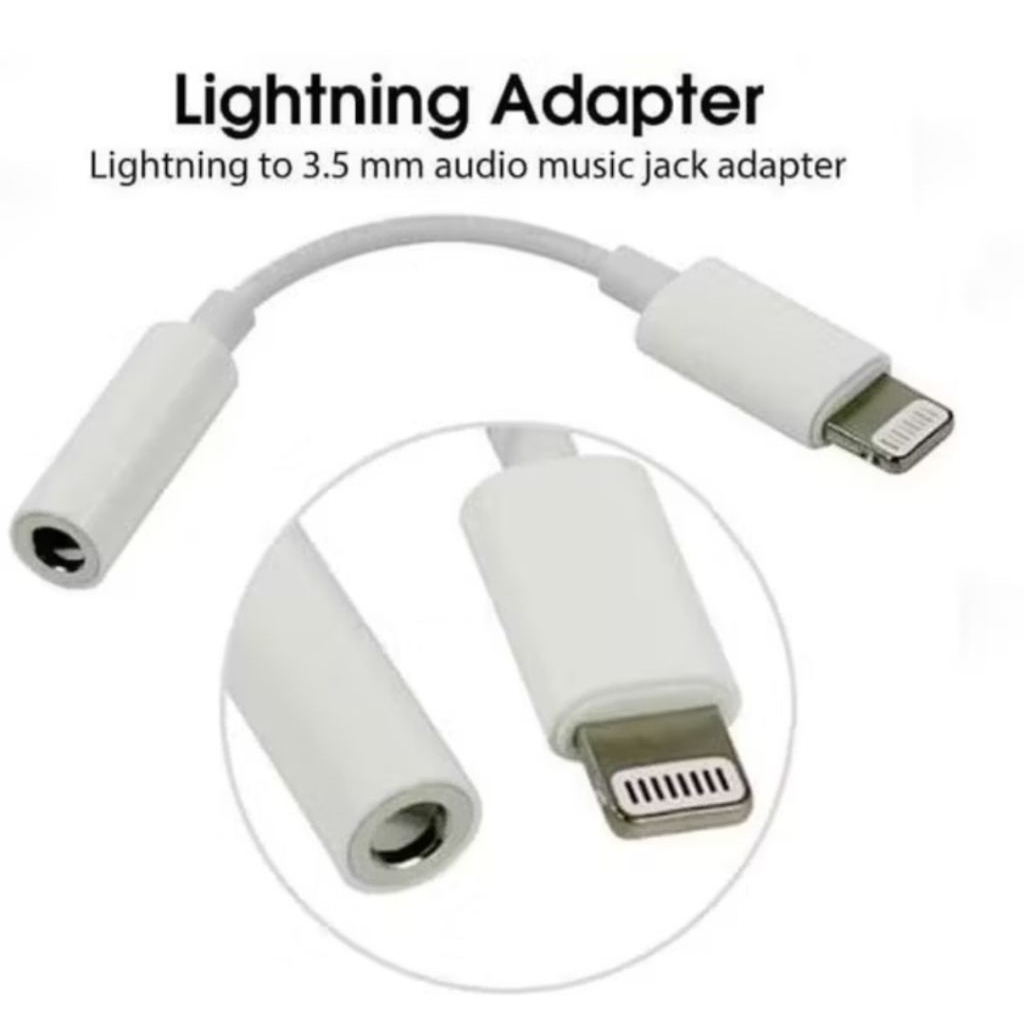 KABEL AUDIO JACK HANDSFREE HEADSET 3.5MM LIGHTNING CONNECT BLUETOOTH