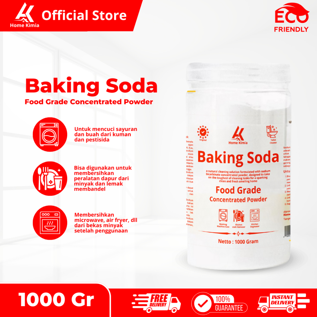 

Home Kimia Baking Soda 1kg - Sodium Bicarbonate Food Grade / Soda Kue