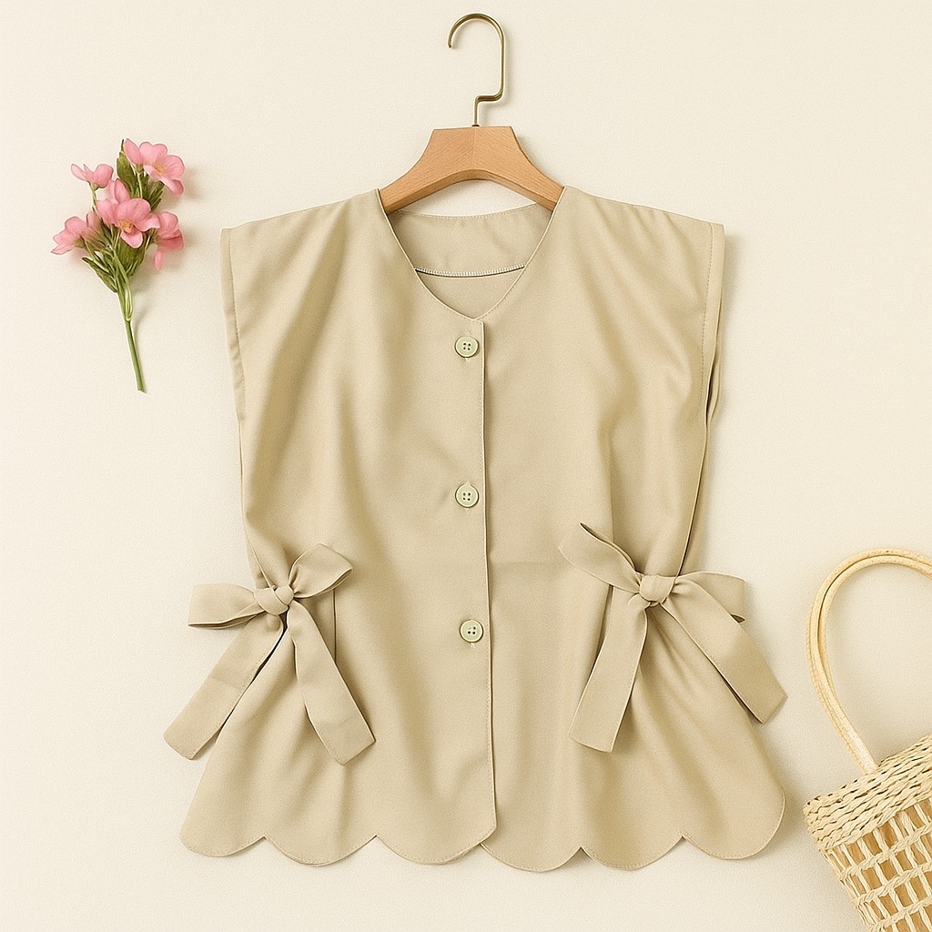 VEST WANITA SEMIWOLL TALI SAMPING / VEST CHERISH / ROMPI WANITA