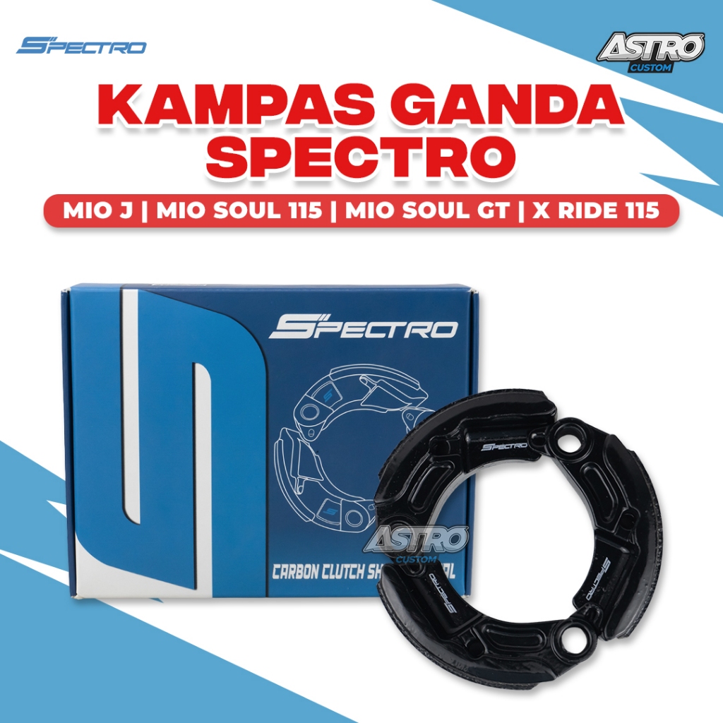 Spectro Kampas Ganda Carbon Mio J Soul GT 115 Fino X-ride Kampas Kopling Racing Upgrade CVT