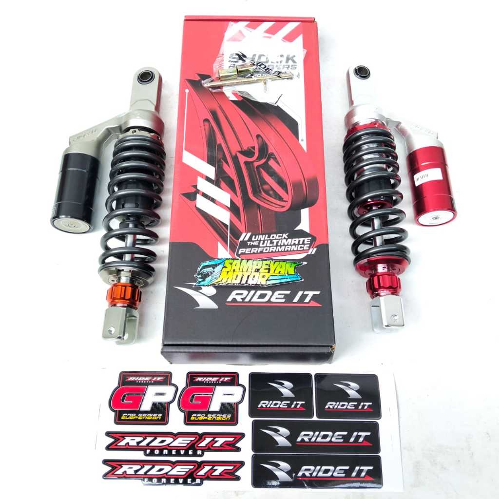 Shock Sok Skok Belakang Tabung Atas Non Coak Tidak Merusak Body Matic Ride IT GP 299 New 330mm Titan