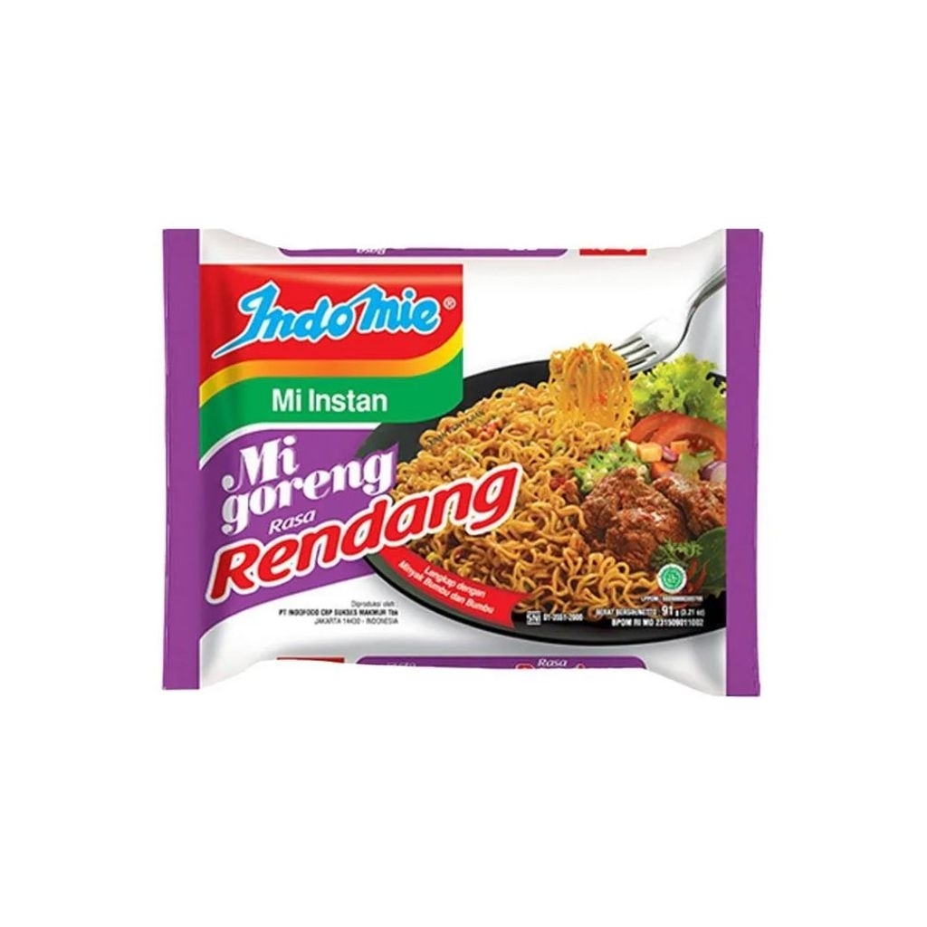 

Indomie Mi Instan Goreng Rasa Rendang 91 g