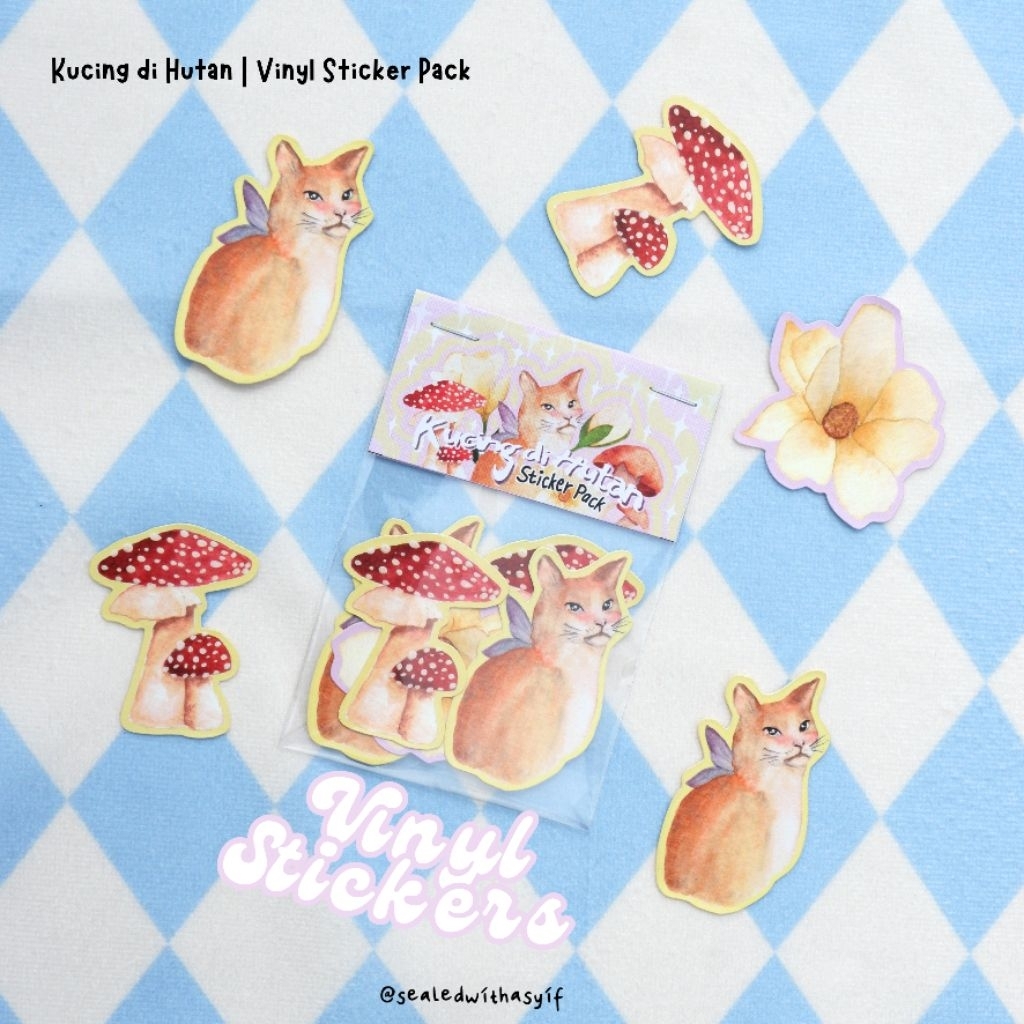 

Vinyl Sticker Pack | Kucing di Hutan series