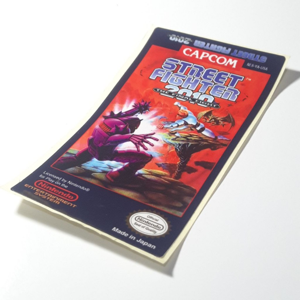Kaset Nintendo 8 Bit 72 Pin Street Fighter 2010 Label NES Game Nitendo Judul Satuan Jadul