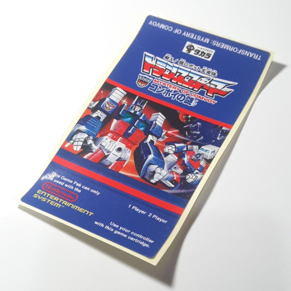 Kaset Nintendo 8 Bit 72 Pin Transformers B Label NES Game Nitendo Judul Satuan Not Multi in 1 Jadul