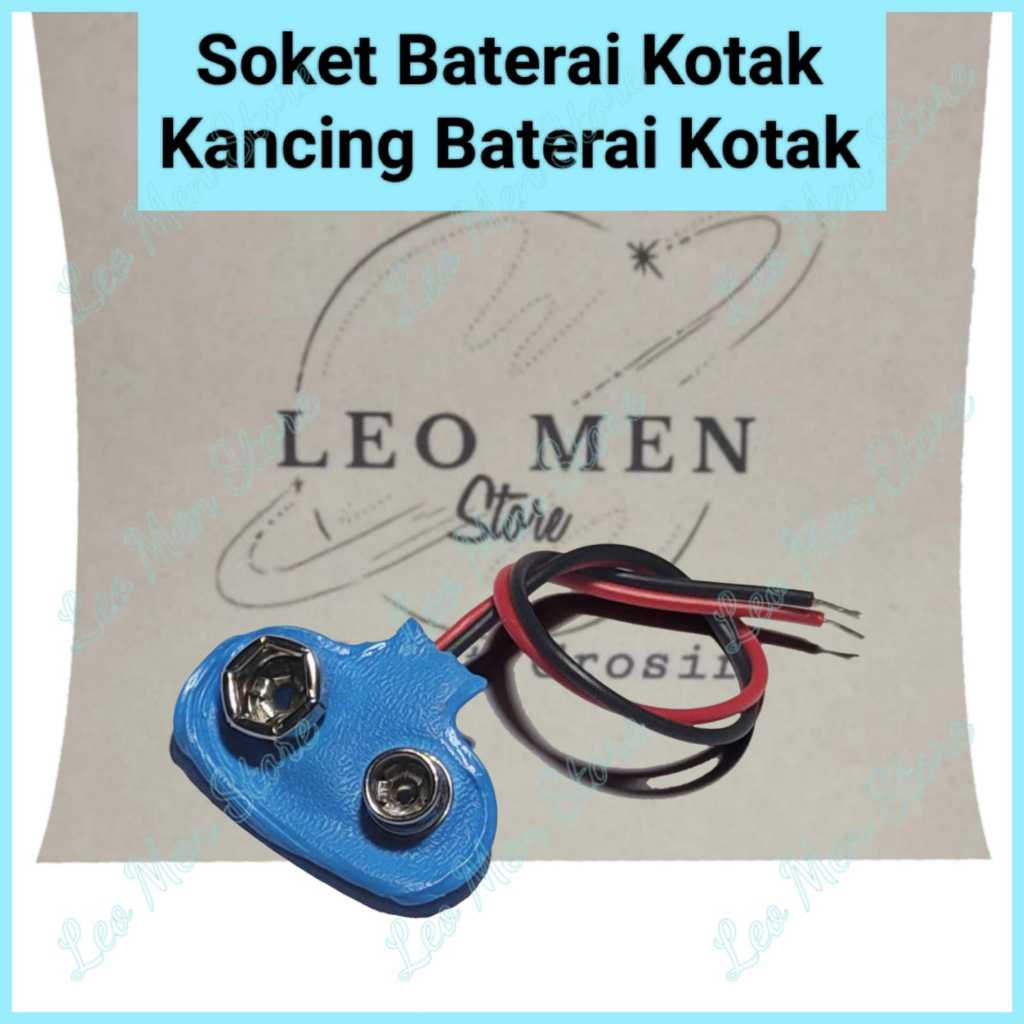 Soket Baterai 9 Volt~Kancing Baterai 9 Volt~Soket Baterai Kotak 9 Volt