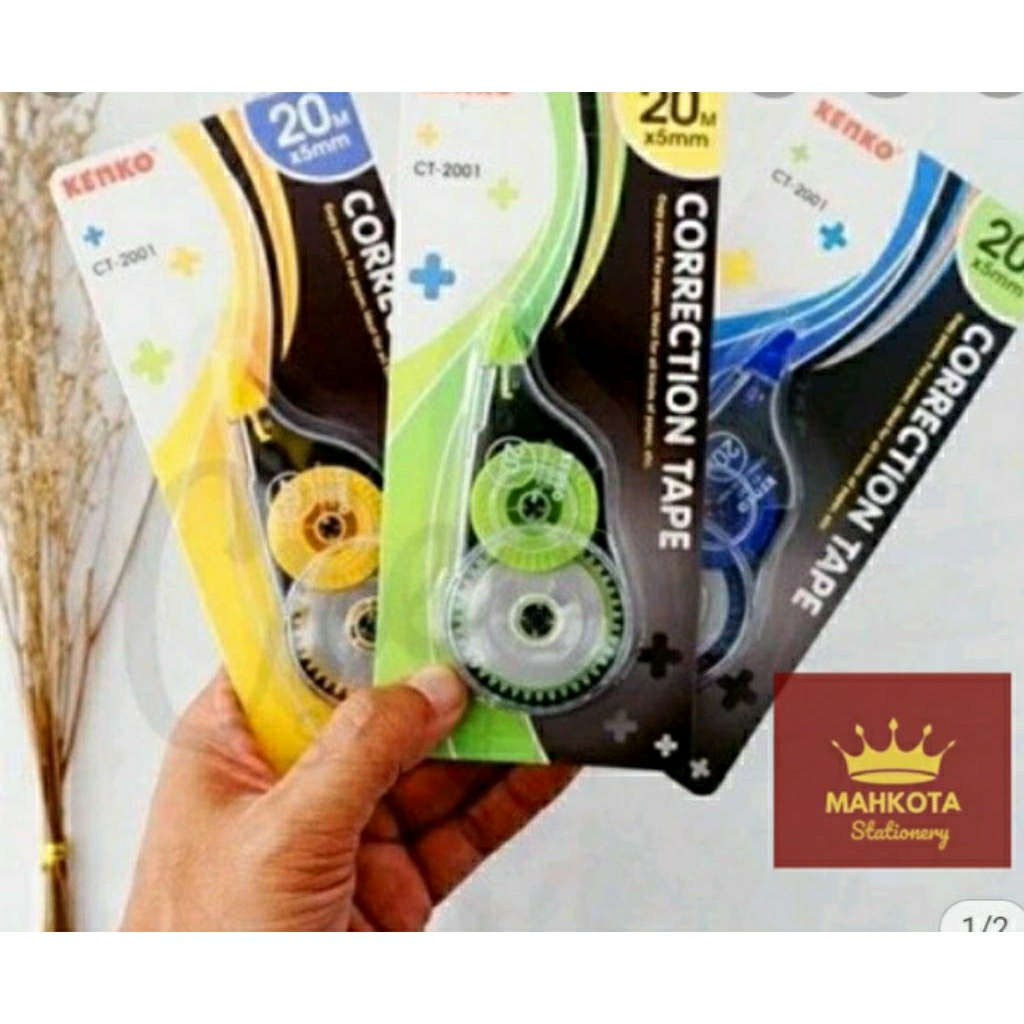 

Correction Tape KENKO CT-2001/Tape Kertas Roll Ecer/Pita Koreksi 20 Meter