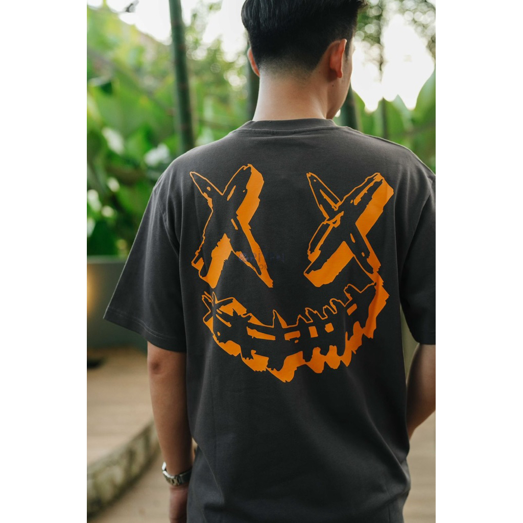 Ricky Is Clown Vintage Smiley Tee Gray Original / Baju Kaos RickyisClown Authentic