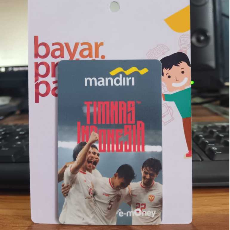 Emoney Mandiri Original asli bukan custom edisi TIMNAS BAJU PUTIH