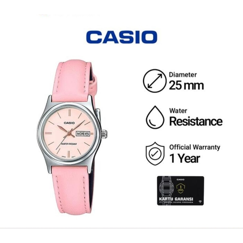 Jam Tangan Wanita Casio LTP-V006L-4BUDF / LTP-V006L-4B Original