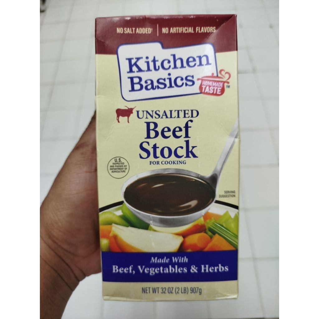 

KICTCHEN BASICS UNSALTED BEEF STOCK 32OZ/907G