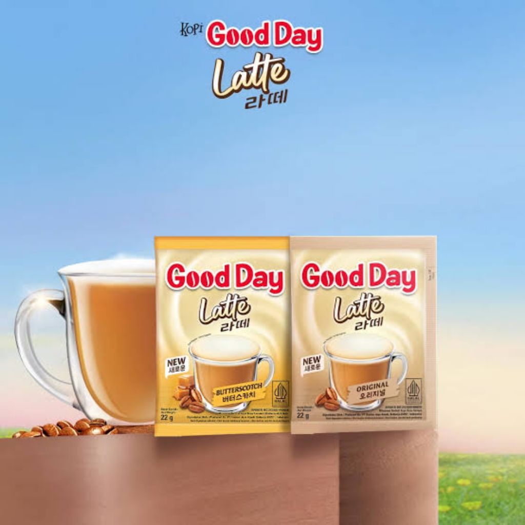 

Kopi Instan Good Day Latte & Cappuccino Sachet rasa Original | Butterscotch