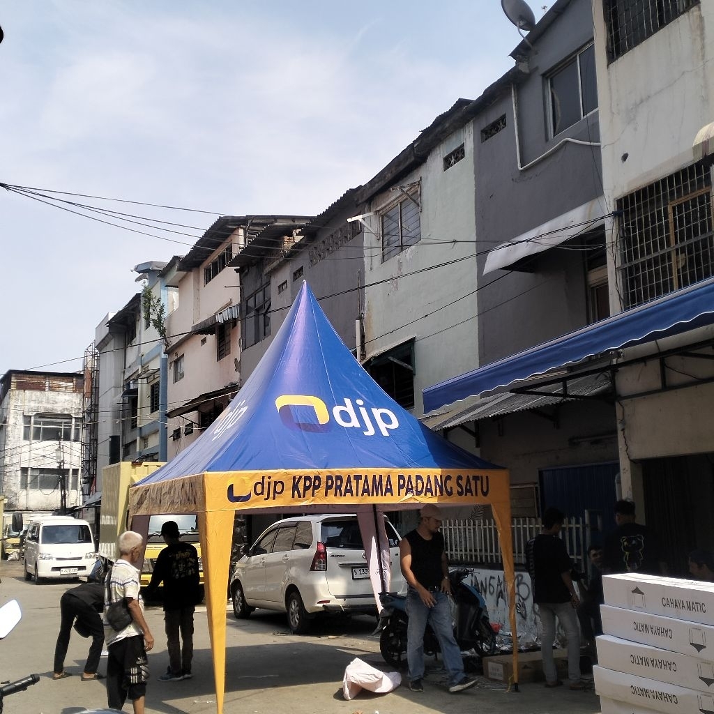 TENDA KERUCUT RANGKA DOUBLE ATAP CUSTOM
