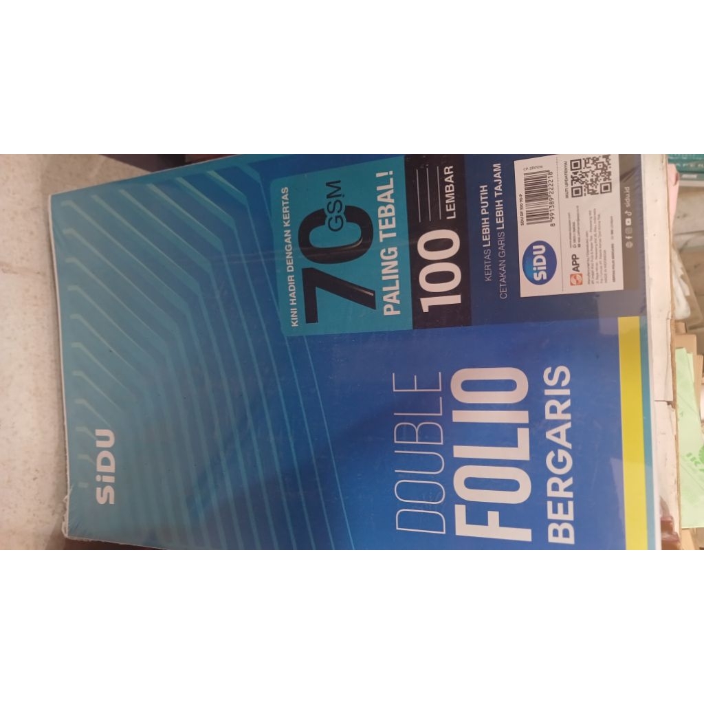 

Sidu Double Folio 70Gsm isi 100
