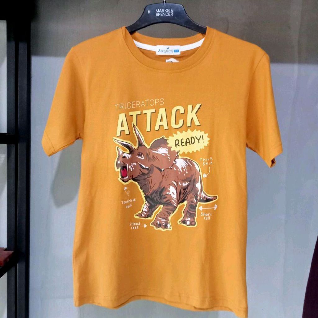 Aero Attack Dino Roar Kaos Anak Laki-Laki.