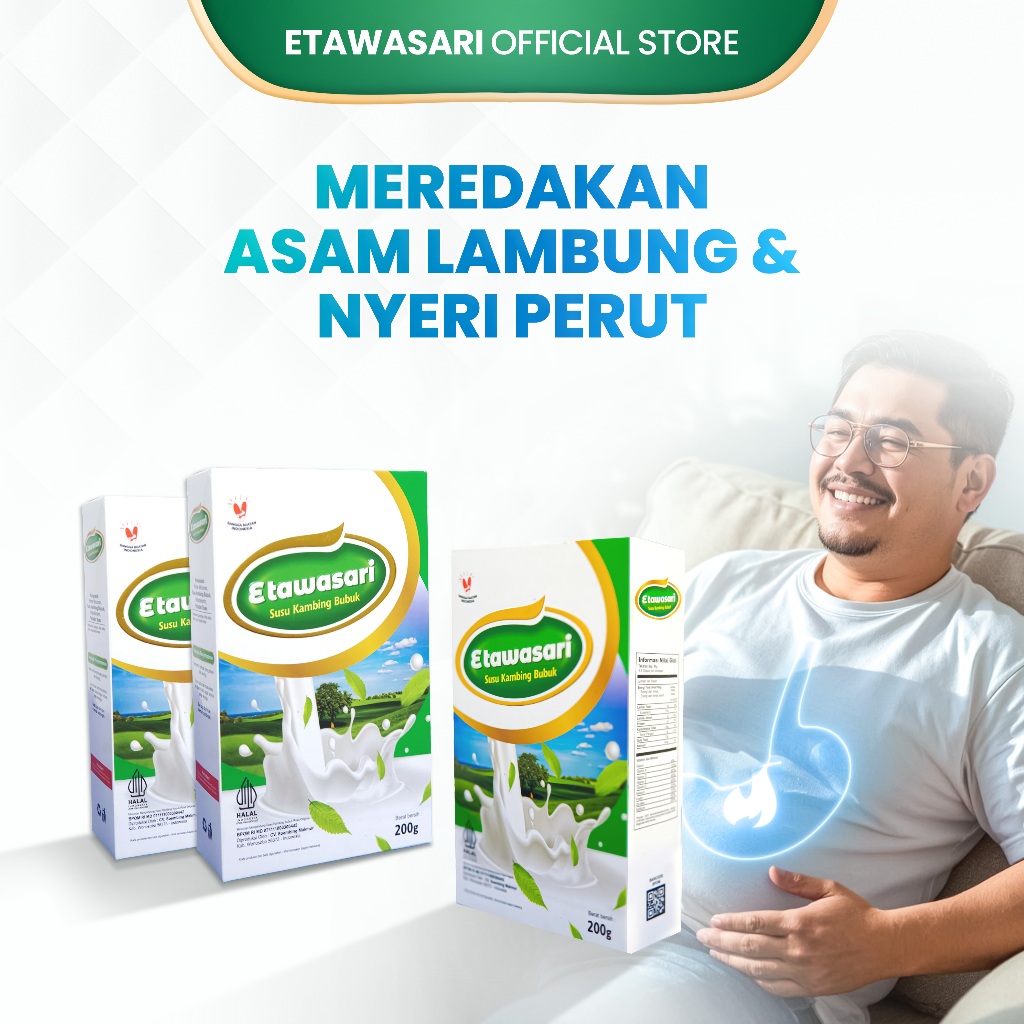 

Etawasari Susu Meredakan Asam Lambung dan Nyeri Perut - 200 Gram (3 box)
