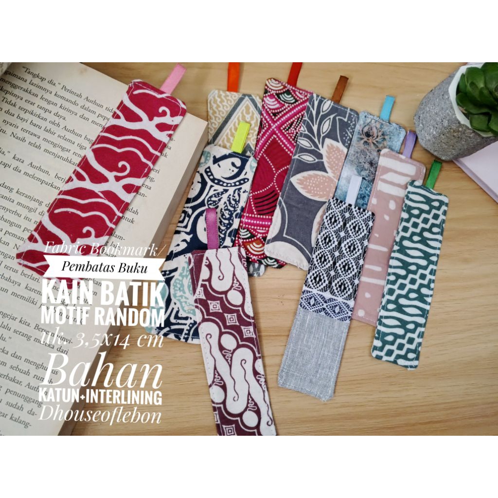 

FABRIC BOOKMARK - PEMBATAS BUKU KAIN BATIK
