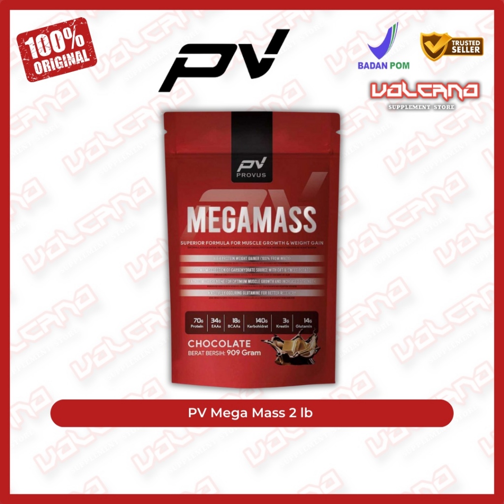 Provus Mega Mass 2 lb 909 gr PV weight gain gainer bulking HALAL BPOM