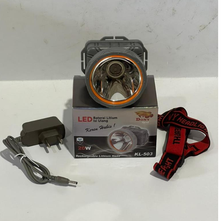 Senter Kepala Dony KL-503 Original Cahaya Putih Dan Kuning Head Lamp Dony
