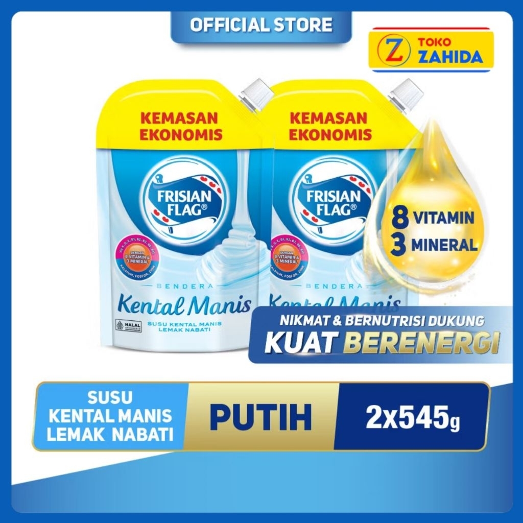 

Frisian Flag Susu Bendera Kental Manis Pouch 545gr x 2 Pcs