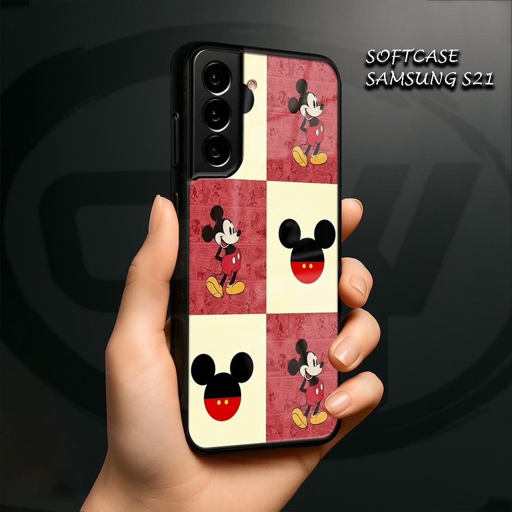 WD12 Softcase Kilau Case for SAMSUNG S21 | S21+ | S21 ULTRA | Casing Lucu Keren Aestetic | Mickey Mo