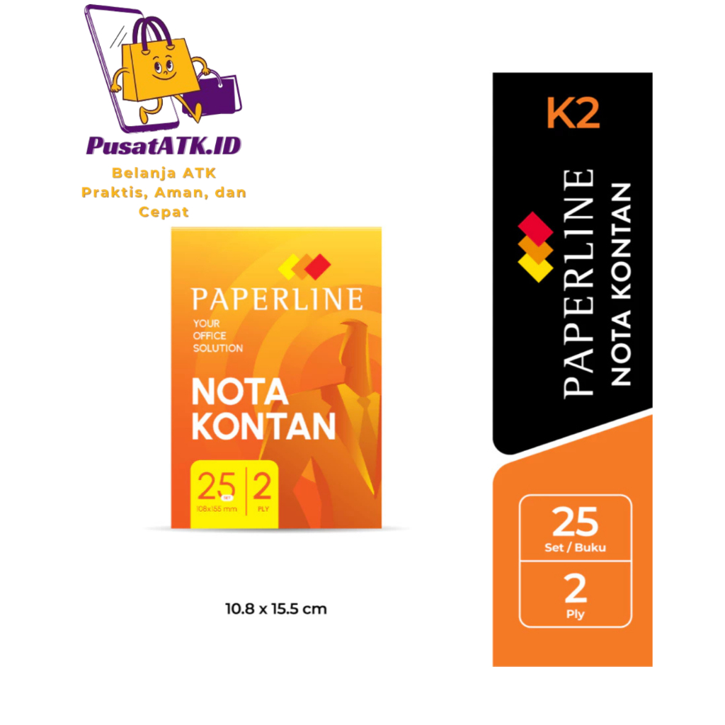 

Nota Kontan Paperline Kecil 2 Ply K2 Isi 10 Buku