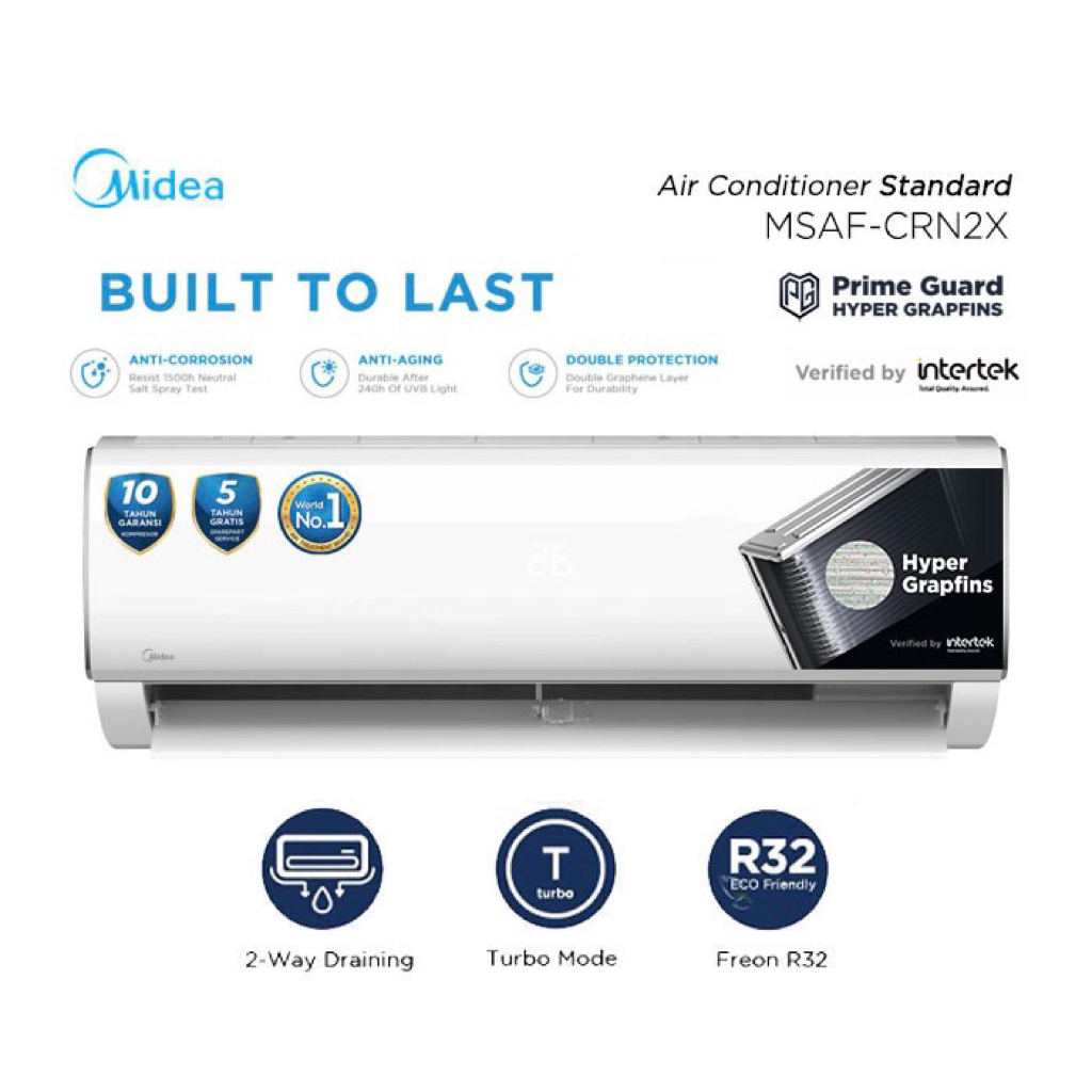 AC MIDEA Standar 2 PK - 2Pk MSAF Series  MSAF- 18CRN2x / 18CRN2