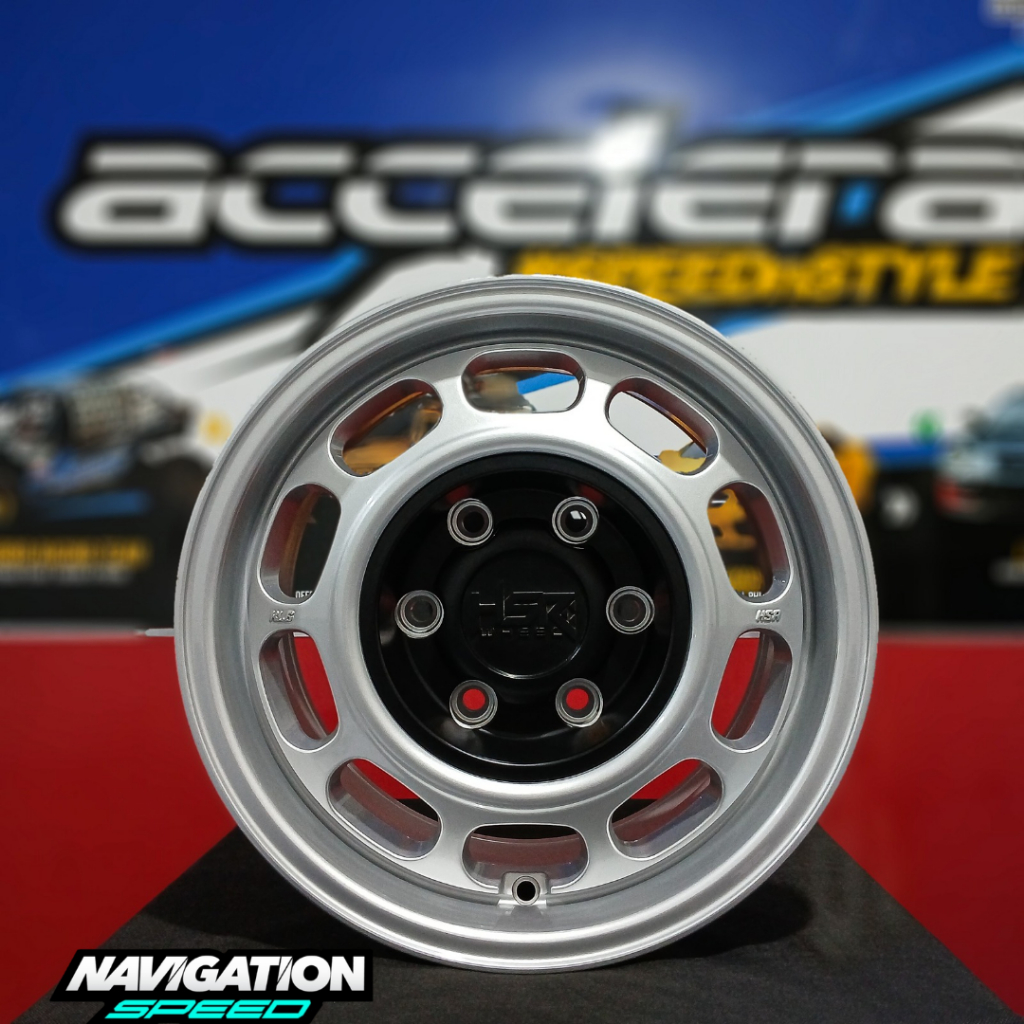 Velg Mobil Panther New Hardtop Terrano Ring 15 HSR KLG Lobang 6 Warna Silver