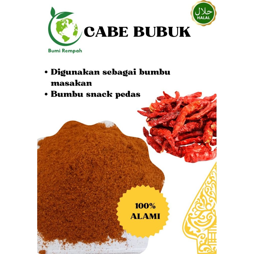 

cabe bubuk/Chili powder (250 g)