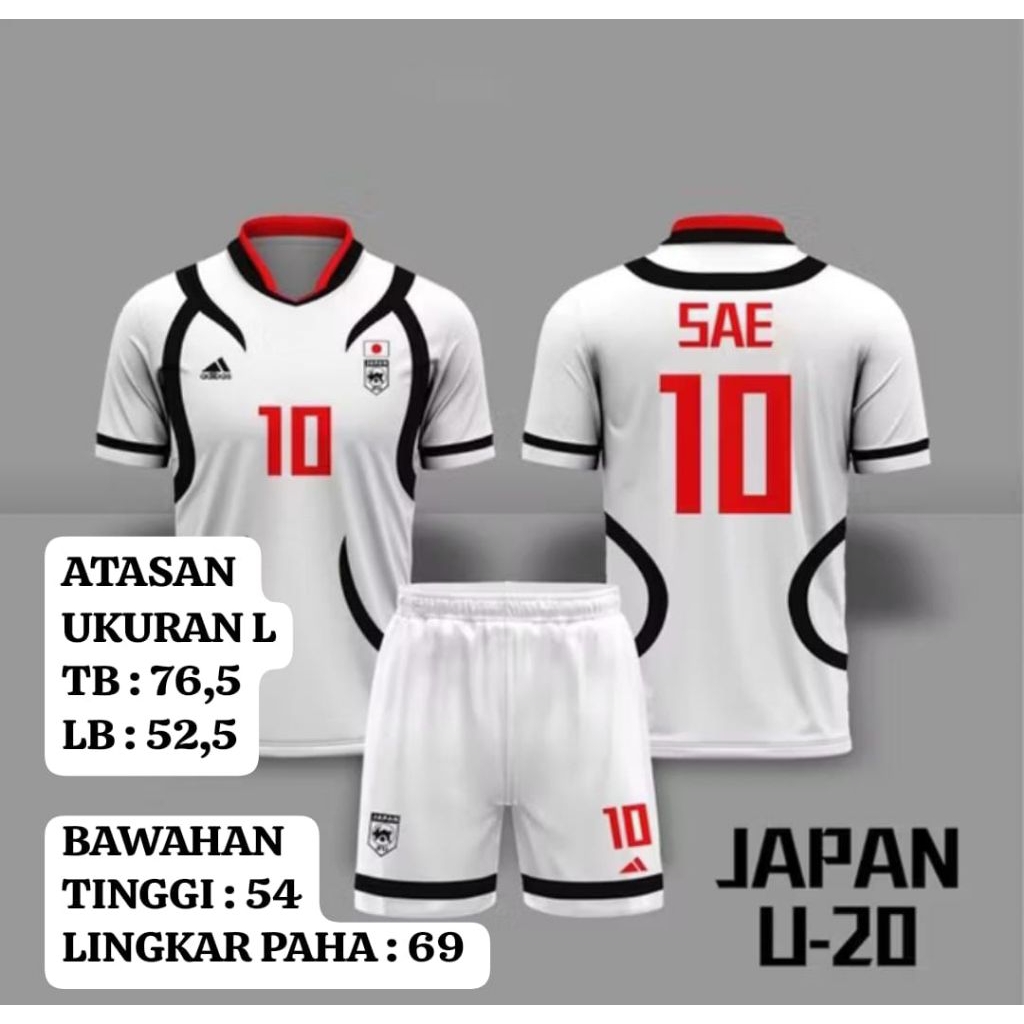 Preloved Kostum cosplay jersey anime Blue lock Itoshi Sae dan Bachira