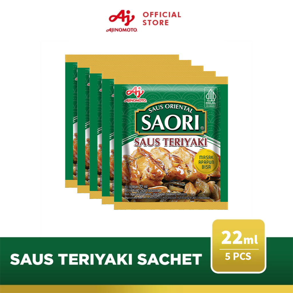 

SAORI® Saus Teriyaki Oriental Sachet 22ml (5 pcs)