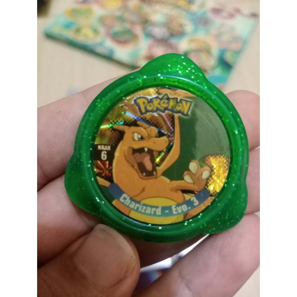 Tazos Pokemon Kraks Langka No 6 Charizard Evo 3 Original