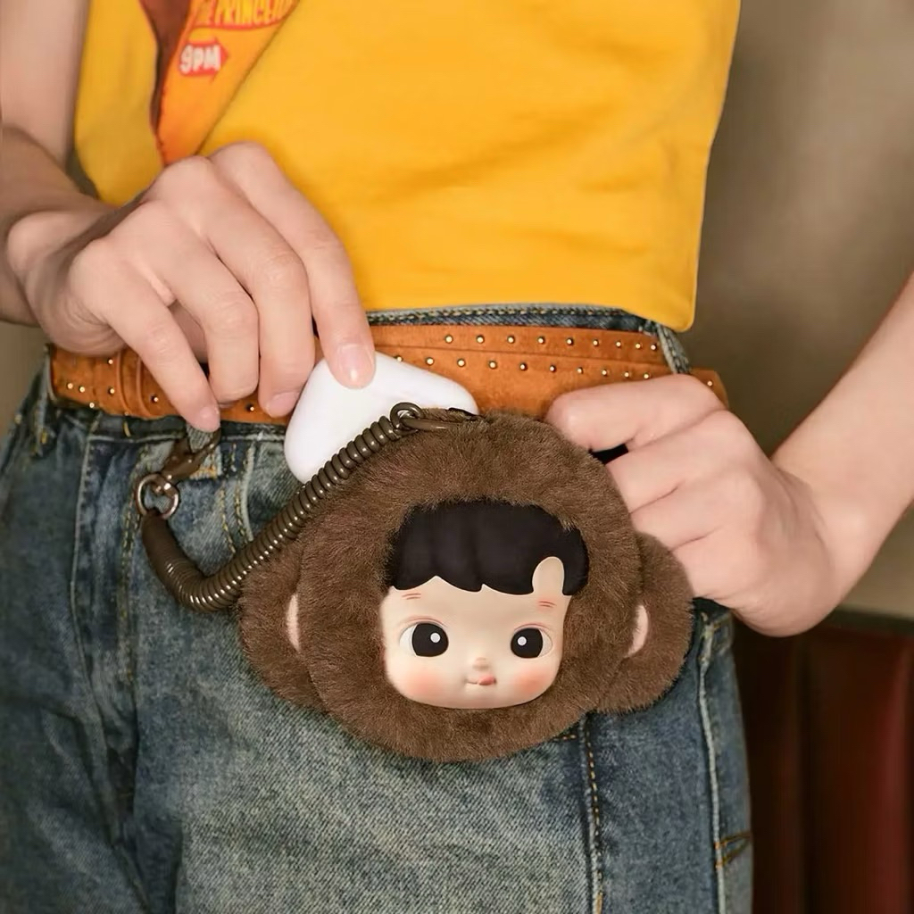 Hacipupu Popmart Earphone bagcharms cipung monkey fluffy