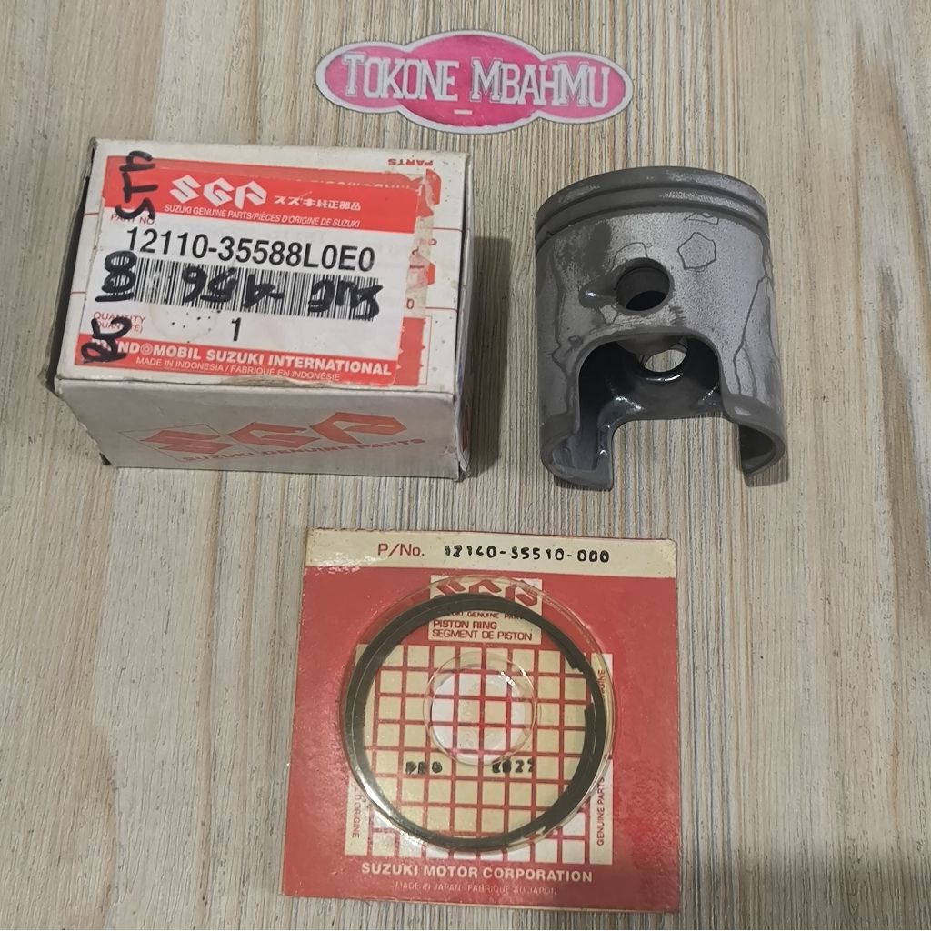 Seher Piston Set Plus Ring Suzuki RC100 RC 100 Oversize 0 STD Original SGP Japan