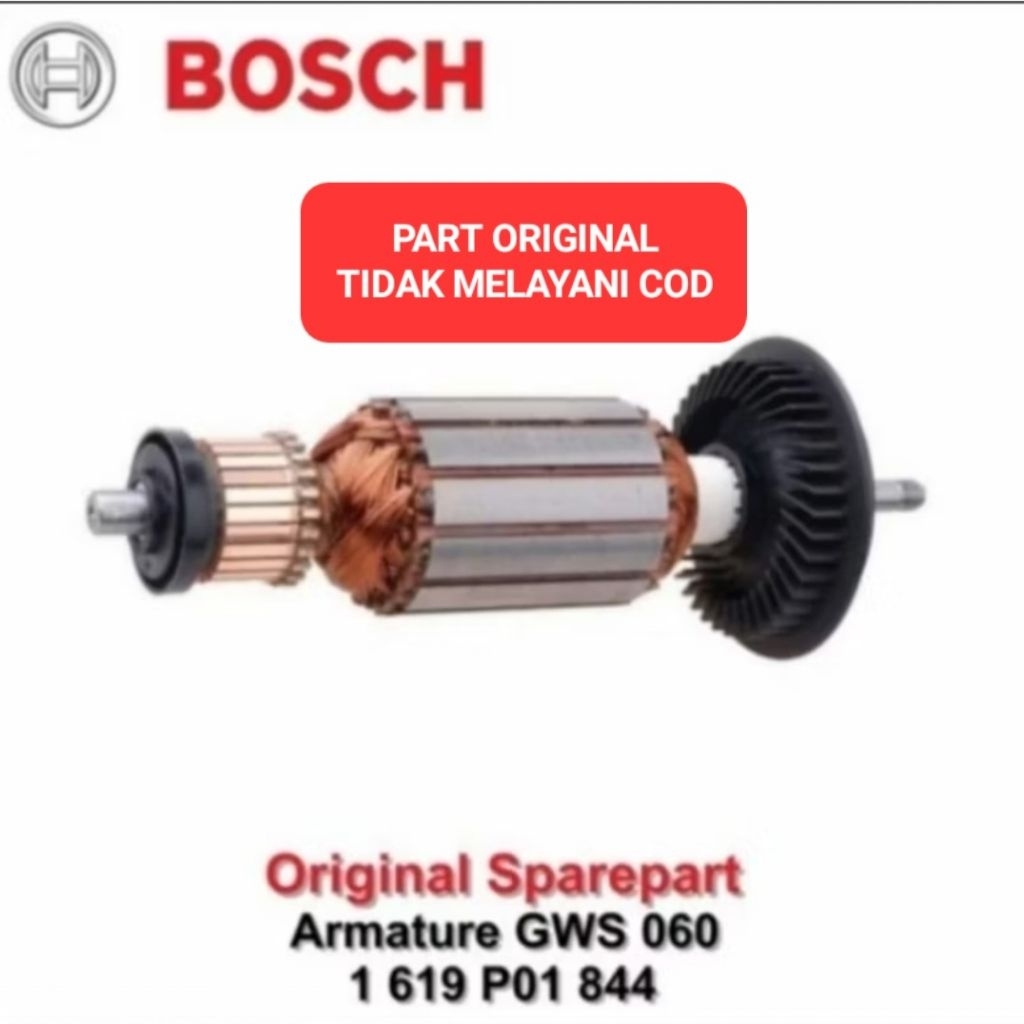ARMATURE BOSCH GWS0-60 GWS6-100 GWS5-100 ANGKER ROTOR MESIN GERINDA TANGAN BOSCH GWS 6-100 GWS 0-60 