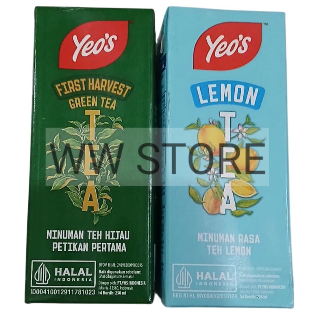 

Minuman TEH HIJAU PETIKAN PERTAMA RASA LEMON halal MUI Yeo's Yeos Yeo FIRST HARVEST GREEN TEA Drink 250ml