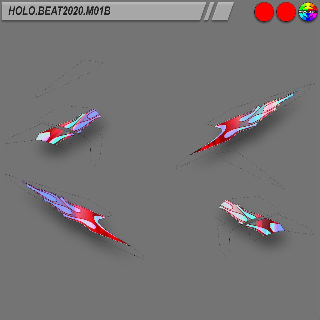 HOLOGRAM STRIPING STICKER VARIASI BODY MOTOR BEAT 2020 M01B