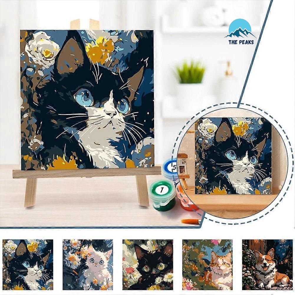 

(The Peaks) Paint By Number 20x20 Hewan DIY Painting Kit Canvas Paint Kit Digital Aesthetic Kanvas Lukis Lucu