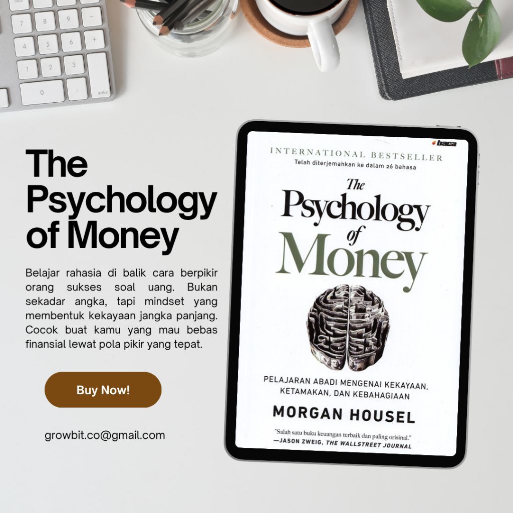 The Psychology of Money – Morgan Housel | Buku Mindset Keuangan & Psikologi Finansial Terbaik