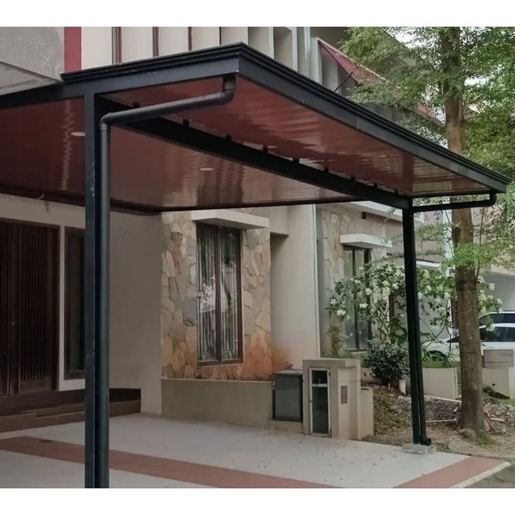 kanopi atap alderon besi galvanis plafond pvc