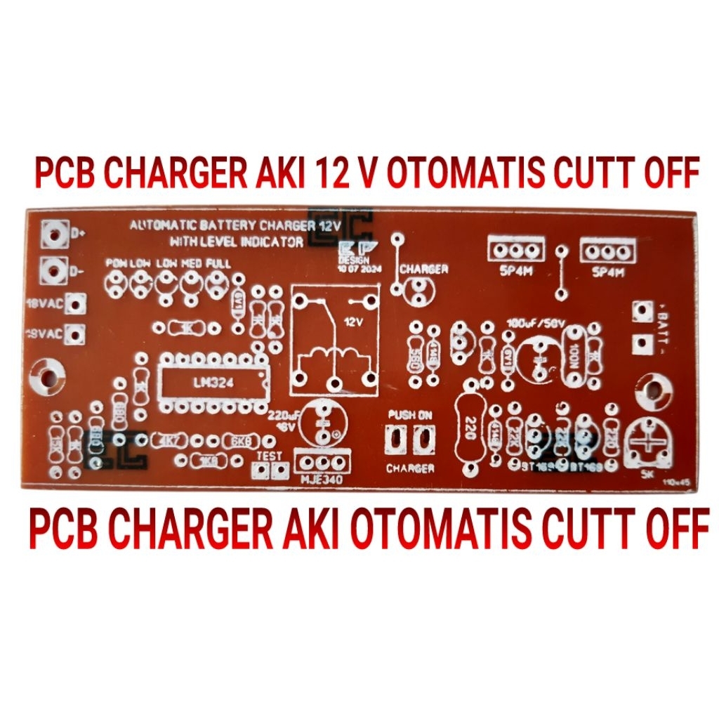 PCB CHARGER AKI DC 12 V OTOMATIS CUTT OFF