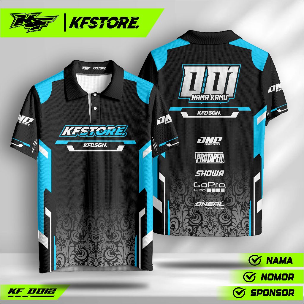Kaos Racing Custom – Jersey Balap Motor Bisa Desain dan Nama Sendiri