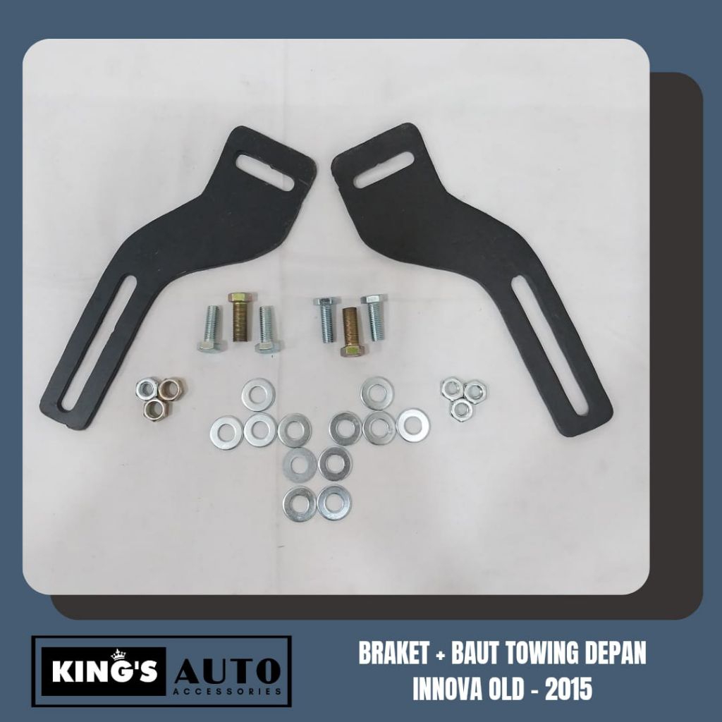 Braket Tanduk Depan + Baut Dudukan Towing Depan INNOVA OLD - 2015
