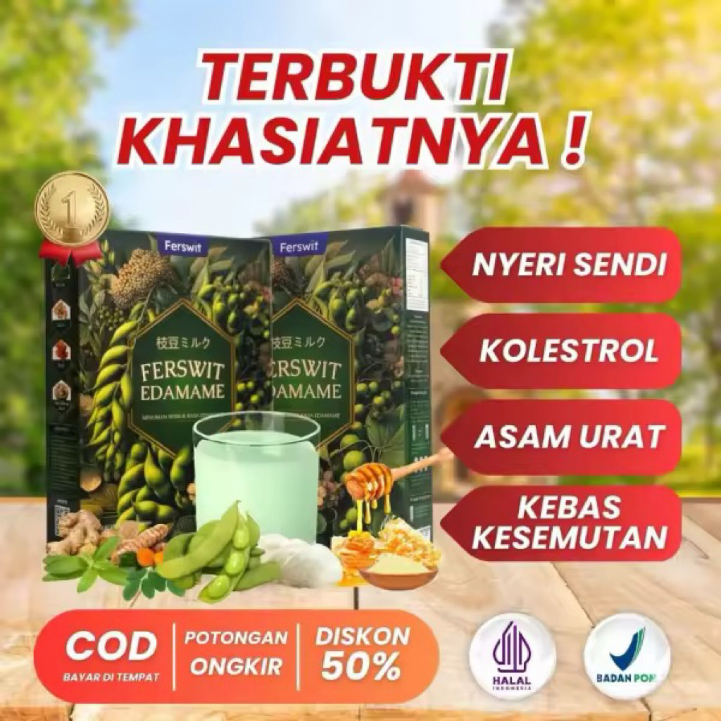 

Ferswit Susu Bubuk Edamame Jepang Murni Untuk Masalah Tulang & Nyeri Sendi, Asam Urat, Kolestrol, 100% Original